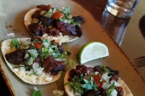 Tacos de ternera en Rosa Mexicano