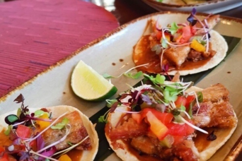 Tacos de pollo en Rosa Mexicano